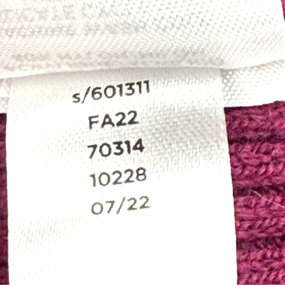 LOFT Womens Ribbed Puff Sleeve Sweater Size XS Shirt Plum Knit Top Cute - Picture 6 of 6